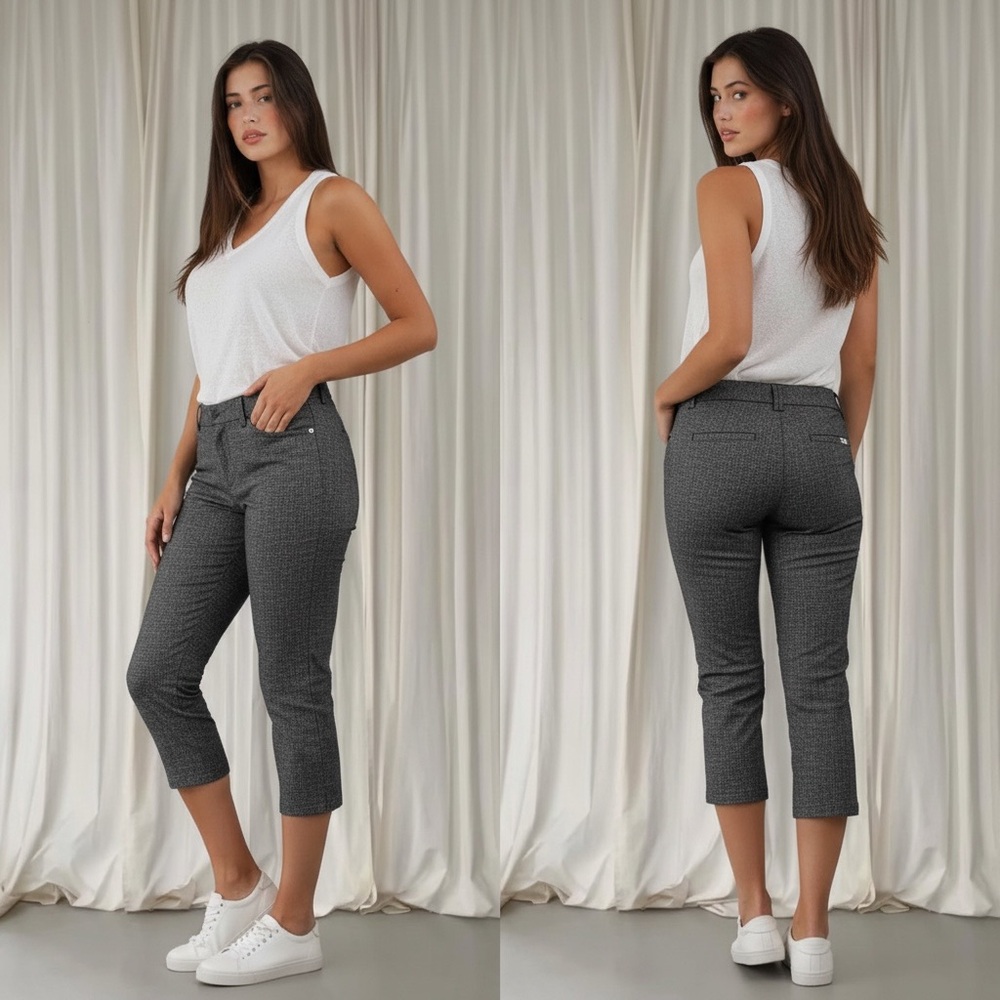 Express Slim capri crop Pants in grey size 4